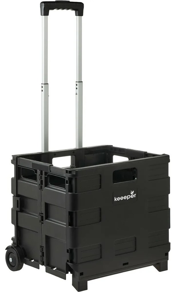 Keeeper Składany wózek na zakupy Olli 65 l Czarny, 65 l