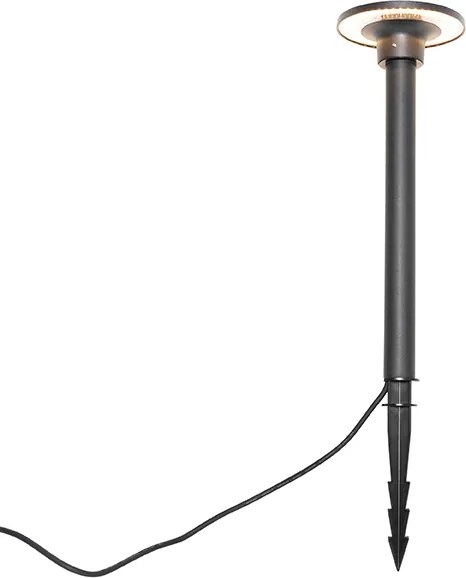 Nowoczesny reflektor na szpikulec czarny w komplecie z diodą LED IP54 - Skyf