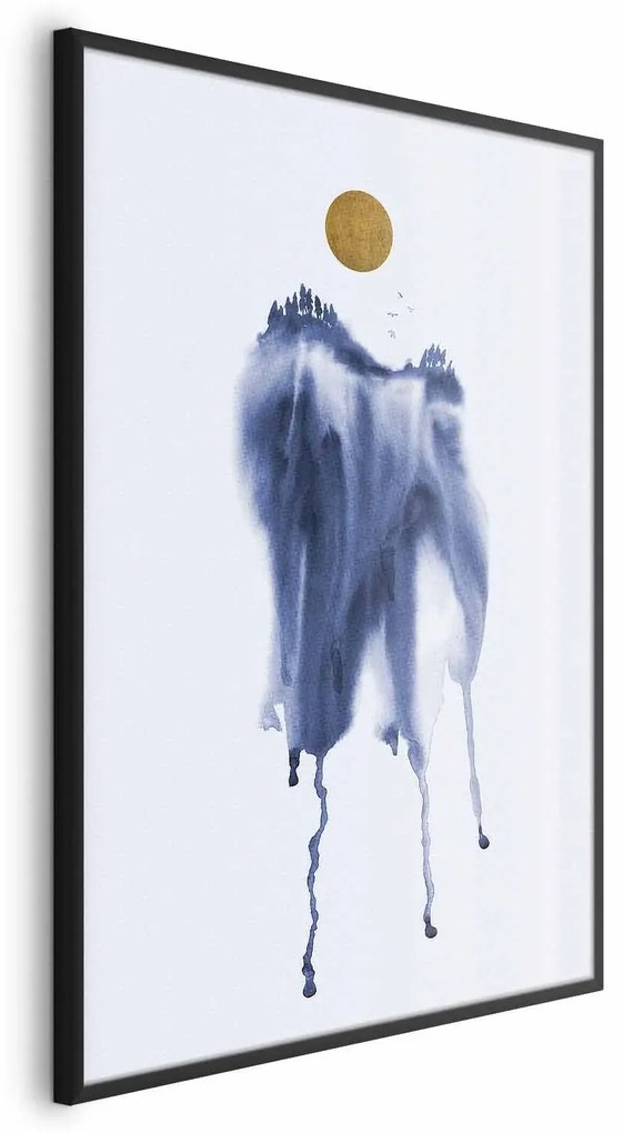 Plakat Akwarelowa abstrakcja 21 x 30 cm z ramą czarną bez marginesu ARTGEIST B