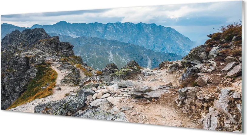 Szklany Panel Majestatyczne Pasmo Górskie