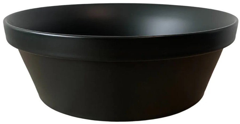 Czarna ceramiczna umywalka nablatowa - Netos