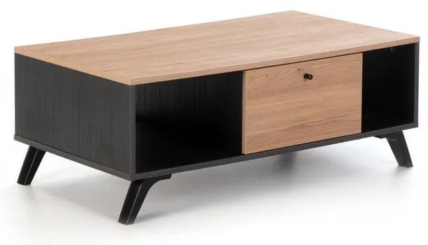 Stolik z blatem w dekorze dębu 60x100 cm Texas – Marckeric