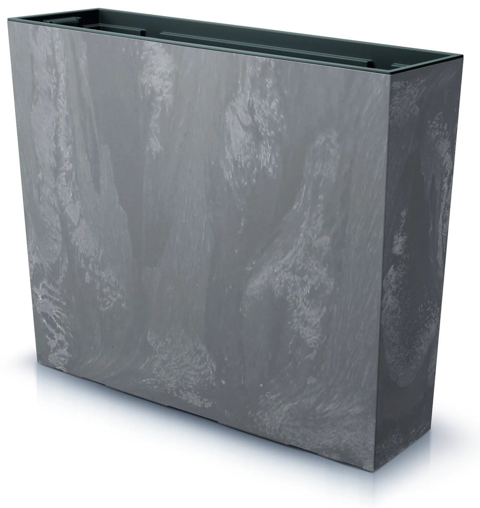 Donica ogrodowa z wkładem 77 x 23,5 x 68,7 cm Urbi Tower Beton Effect marengo PROSPERPLAST