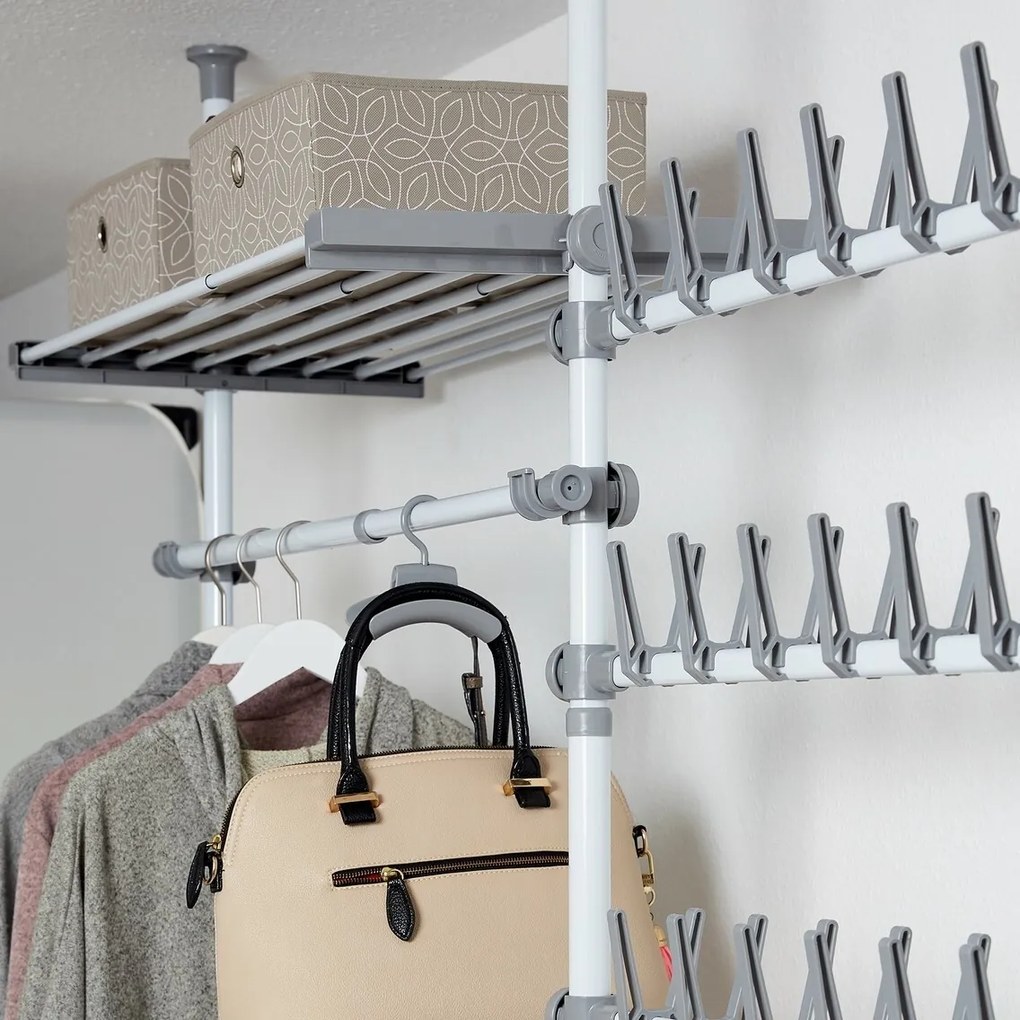 Wenko Zestaw 2 teleskopowych drążków poziomych Herkules, białe