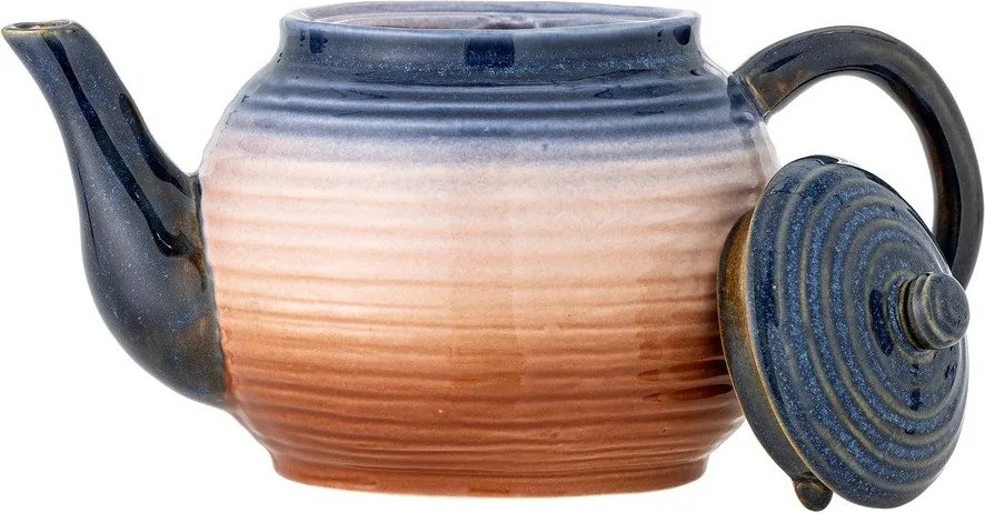Niebieski/pomarańczowy dzbanek do herbaty ceramiczny z sitkiem 890 ml Tatum – Bloomingville