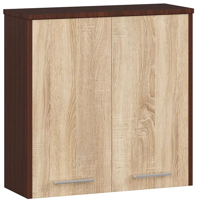 Wisząca szafka łazienkowa wenge + dąb sonoma Z1-L32