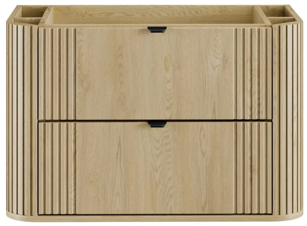 Szafka pod umywalkę OVALIA CREMONA 2S 80cm dąb cremona z umywalką wpuszczaną PURE COMAD
