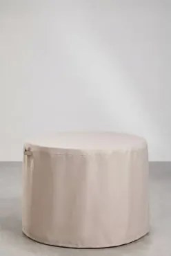 Pokrowiec Ochronny Na Okrągły Stół Ogrodowy Otley Kremowa Tapioca & Ø130 Cm - Sklum