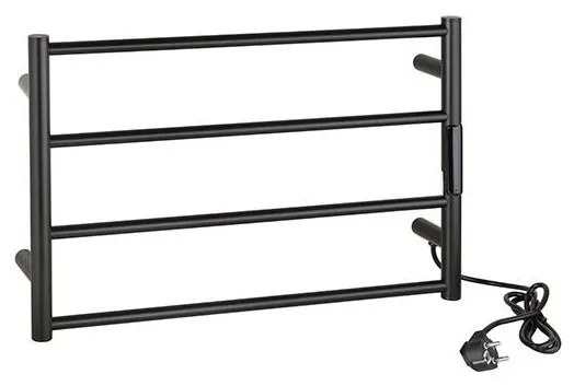 Wieszak na ręczniki 56x37 cm stal nierdzewna/czarny