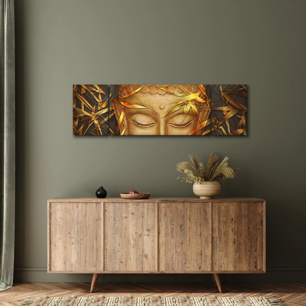 Obraz - Złoty Budda (170x50 cm)