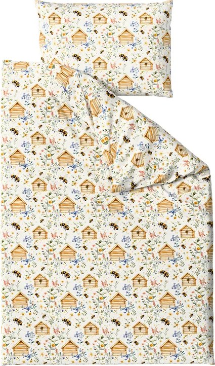 PrzytulneMieszkanie.pl PrzytulneMieszkanie.pl Bawełniana pościel WOODEN HOUSES POLY kolorowa Rozmiar pościeli: 2 szt 70 x 90 cm | 200 x 220 cm