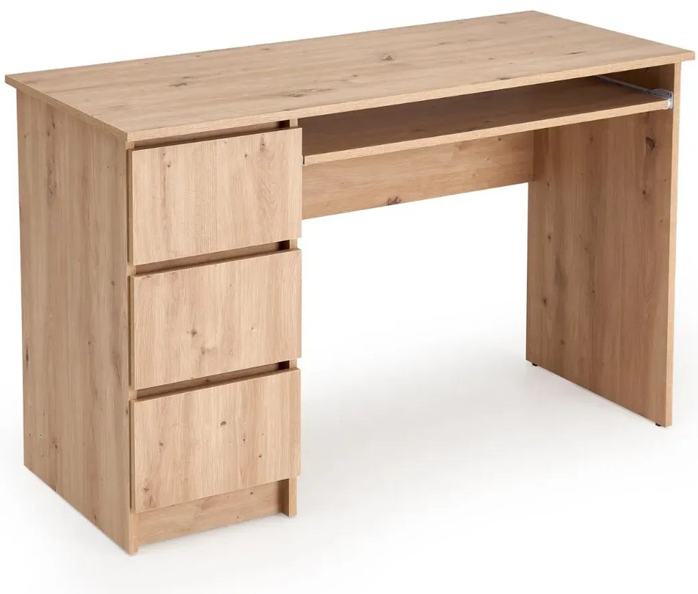 Biurko CINO dąb artisan z szufladami HALMAR