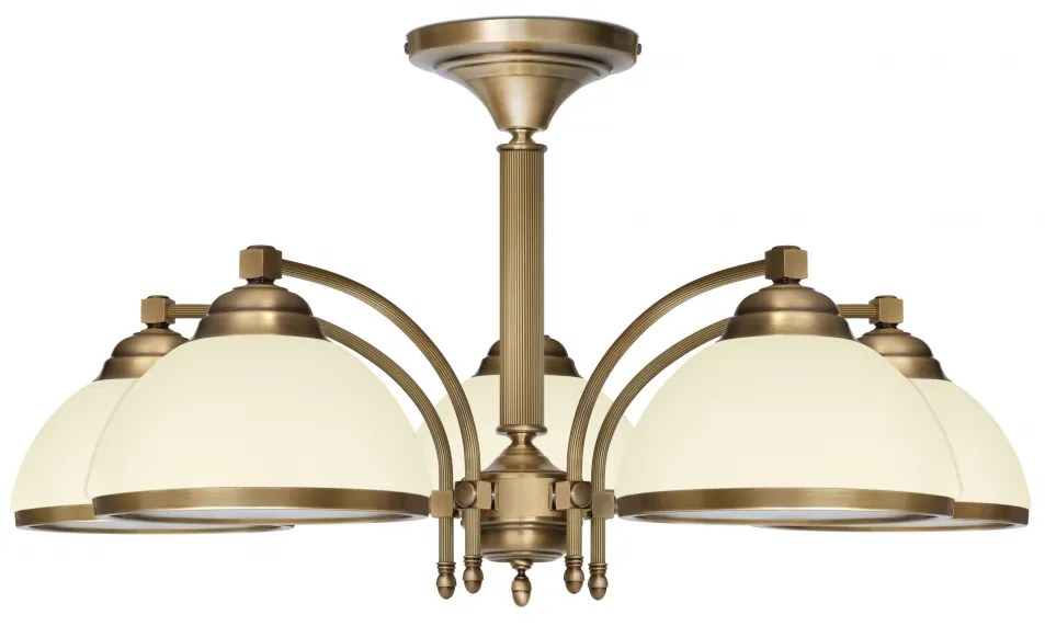 Niski żyrandol z mosiądzu R-S5KE