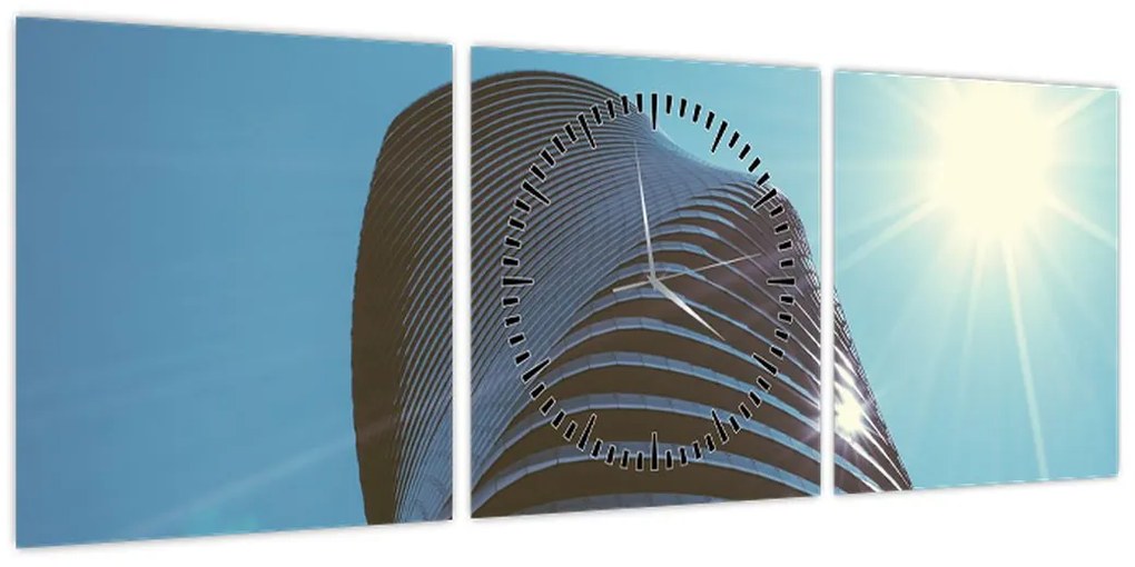 Obraz - Architektura (z zegarem) (90x30 cm)
