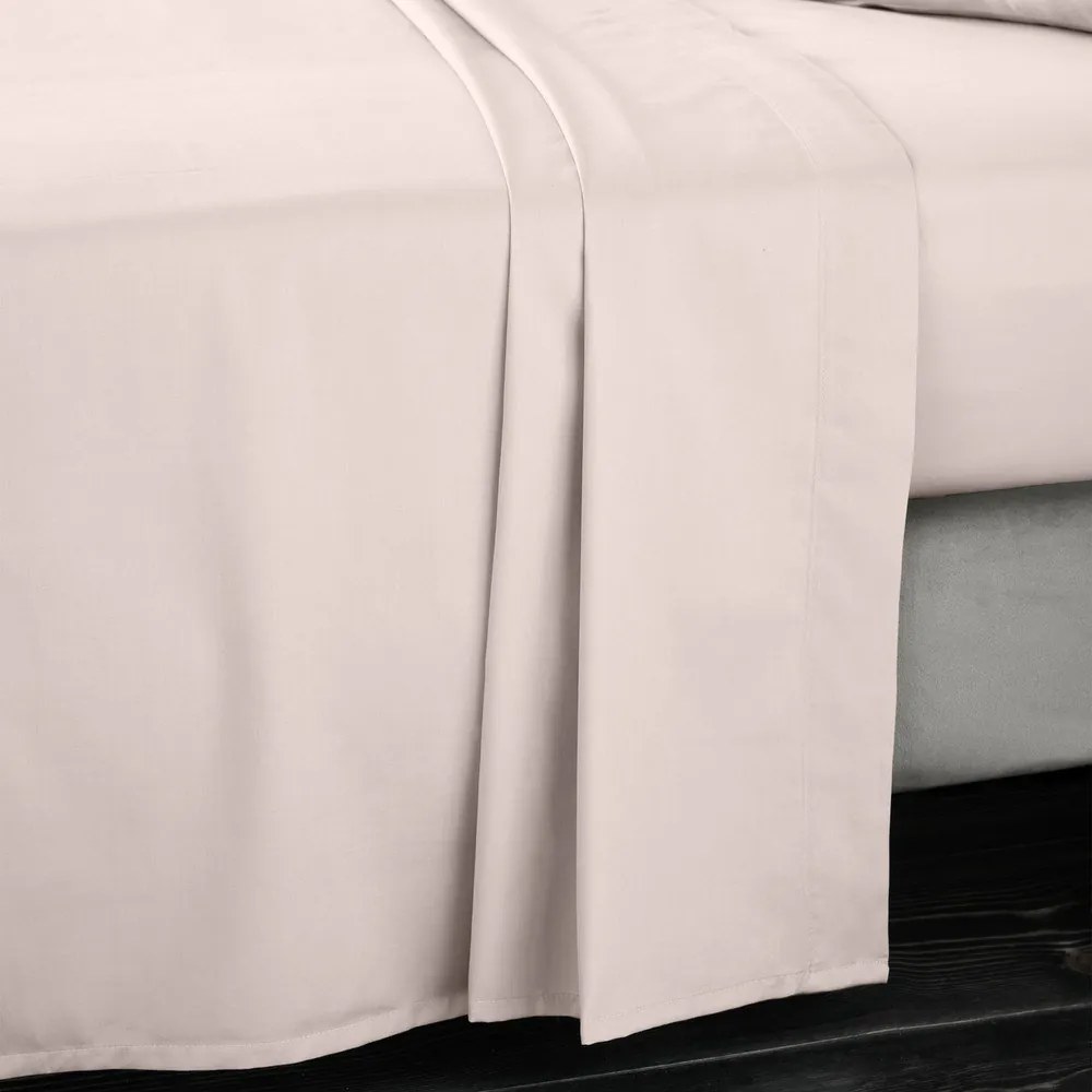 Różowe prześcieradło z satyny bawełnianej 230x260 cm Cotton Sateen – Bianca