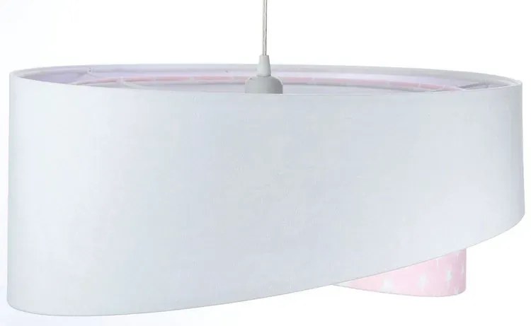 Biało-różowa lampa wisząca z wzorem L0-N50