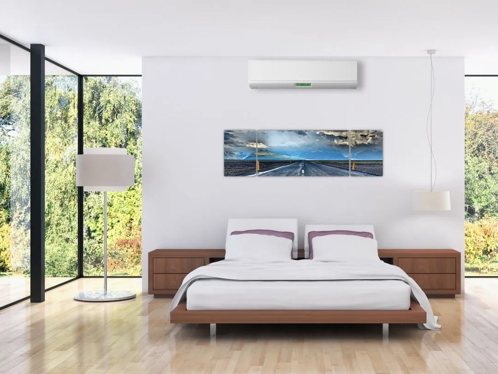 Obraz drogi podczas burzy (170x50 cm)