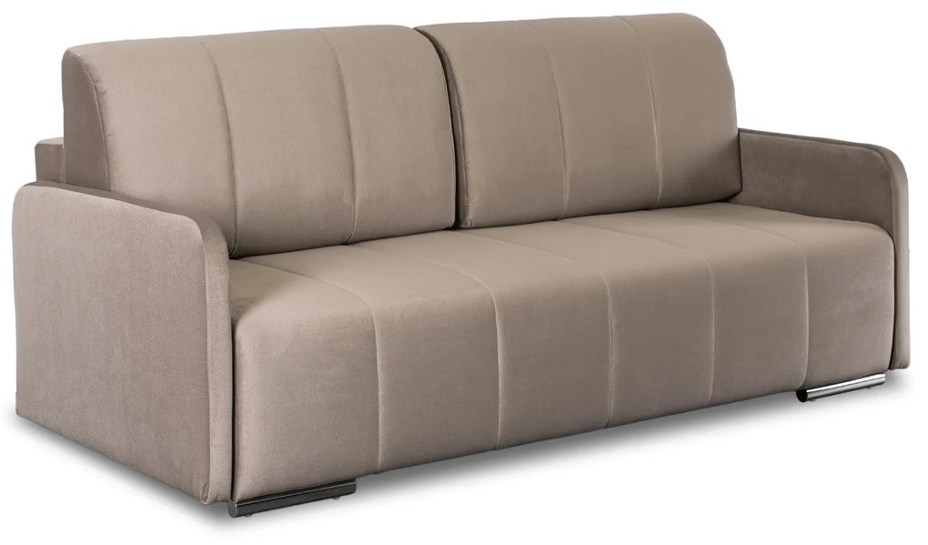 Sofa Rozkładana z Funkcją Spania IBIZA Dwuosobowa Beżowa Nowoczesna do Salonu