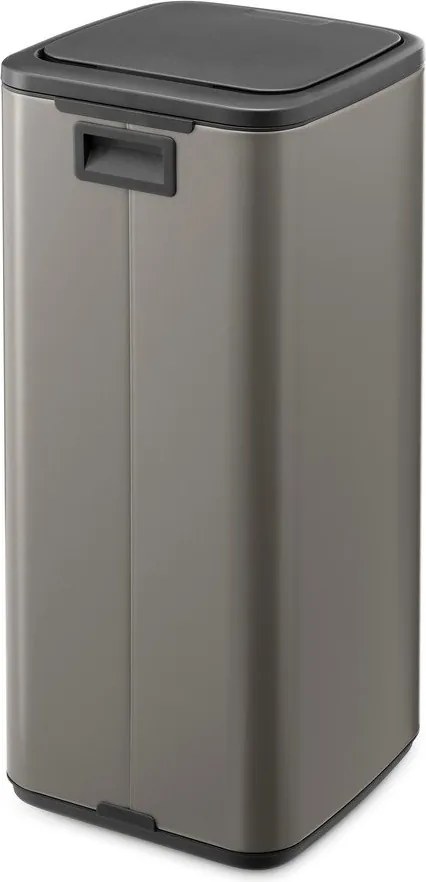 Szary stalowy kosz na śmieci otwierany na dotyk 30 l Bo Touch – Brabantia