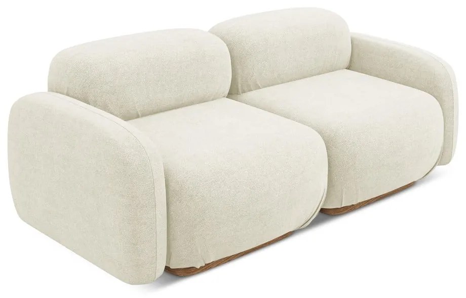 Kremowa sofa modułowa z materiału bouclé 190 cm Ailani – Makamii