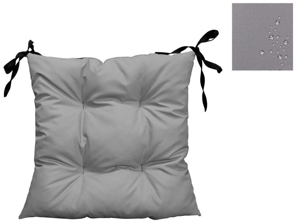 Poduszka wodoodporna na krzesło ogrodowe Oxford szary 50x50