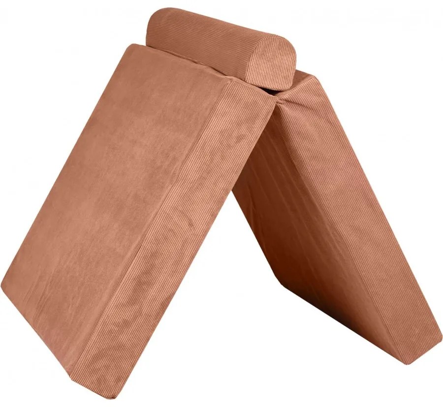 Slimcord sztruksowa sofa dziecięca, ceglana - meowbaby®