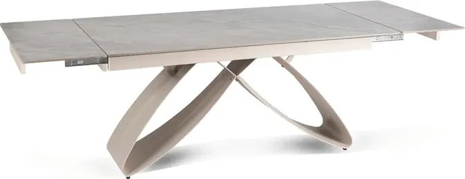 Stół Rozkładany Prostokątny LUIGI 160-240 cm Ceramiczny Szary Marmur/Kaszmir do Jadalni Nowoczesny