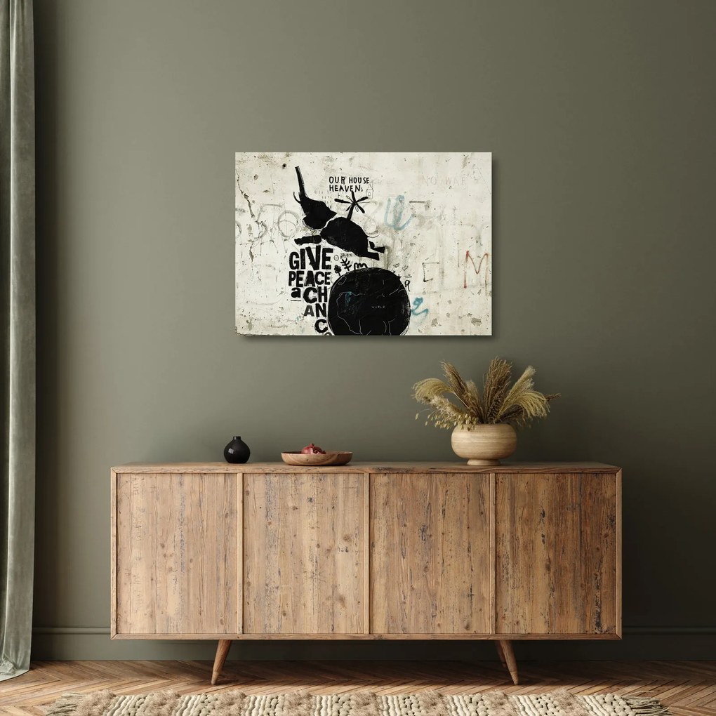 Obraz na szkle - Słoń nad ziemią (70x50 cm)