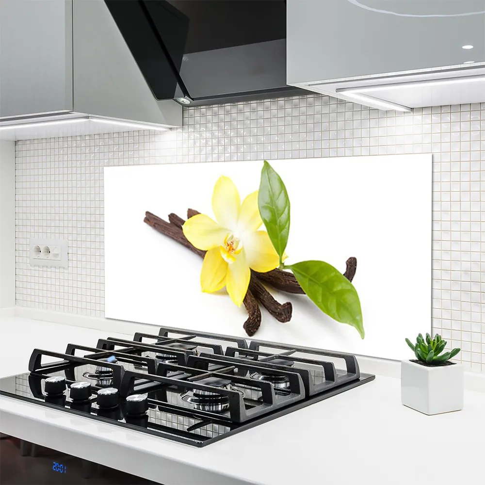 Panel Szklany Botaniczny Portret Wanilii