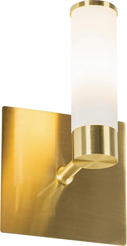 Nowoczesna lampa ścienna do łazienki mosiądz IP44 - Bath