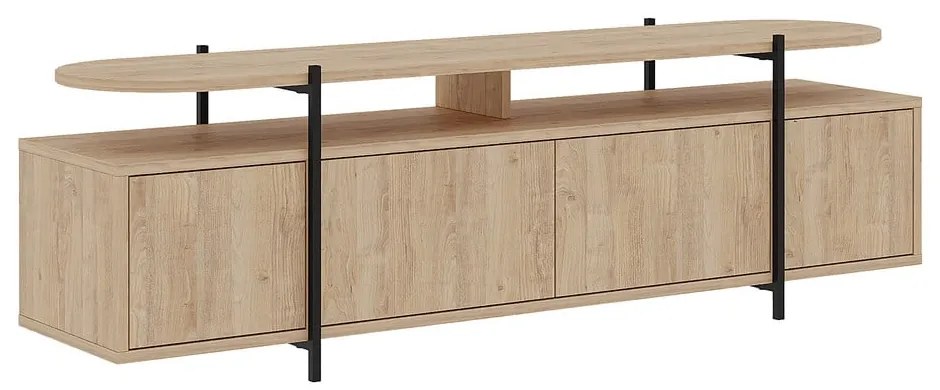 Szafka pod TV w dekorze dębu 160x48 cm Hinoa – Marckeric
