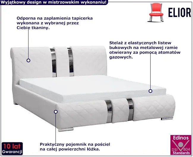Łóżko tapicerowane Enigma 3X 140x200 - 44 kolory