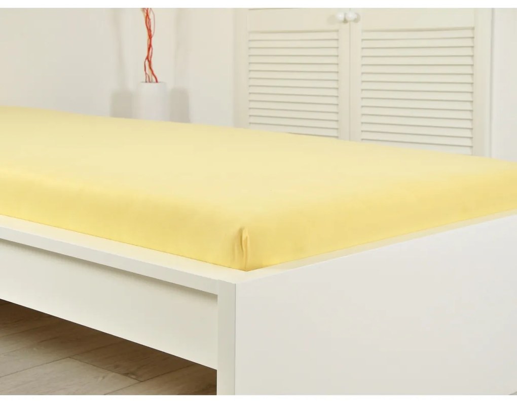 4Home prześcieradło jersey Ideal żółty, 180 x 200 cm