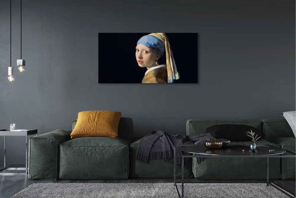 Duży obraz na płótnie Dziewczyna z perłą - Johannes Vermeer