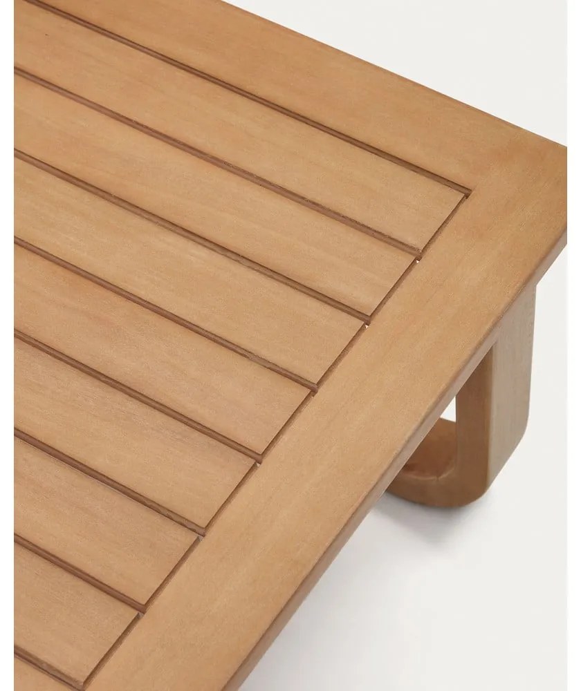 Stolik z litego drewna eukaliptusowego w naturalnym kolorze 60x100 cm Sacaleta – Kave Home