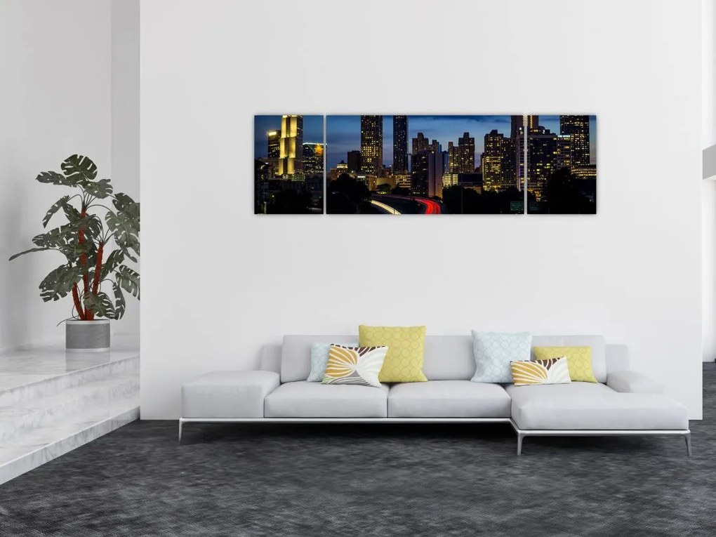 Obraz - Miasto nocą (170x50 cm)