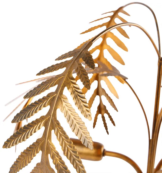 Lampa stołowa art deco złota 3-światłowa - Botanica