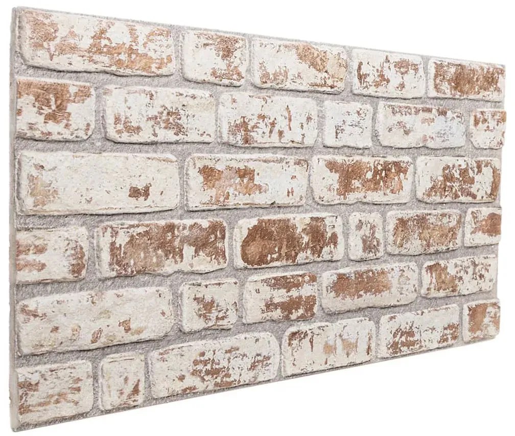 Panele ścienne cegła 3D kolor czerwono-biały S4-M47