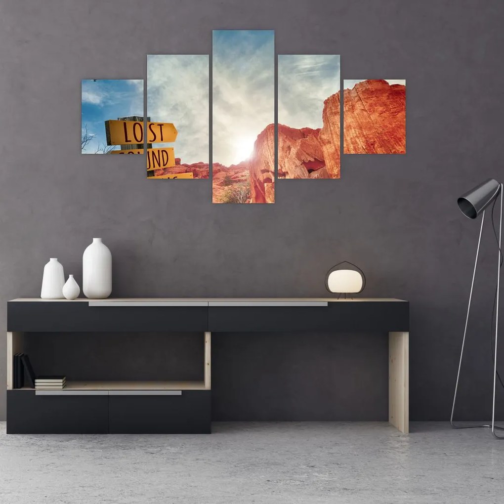 Obraz wskaźnika z napisem (125x70 cm)