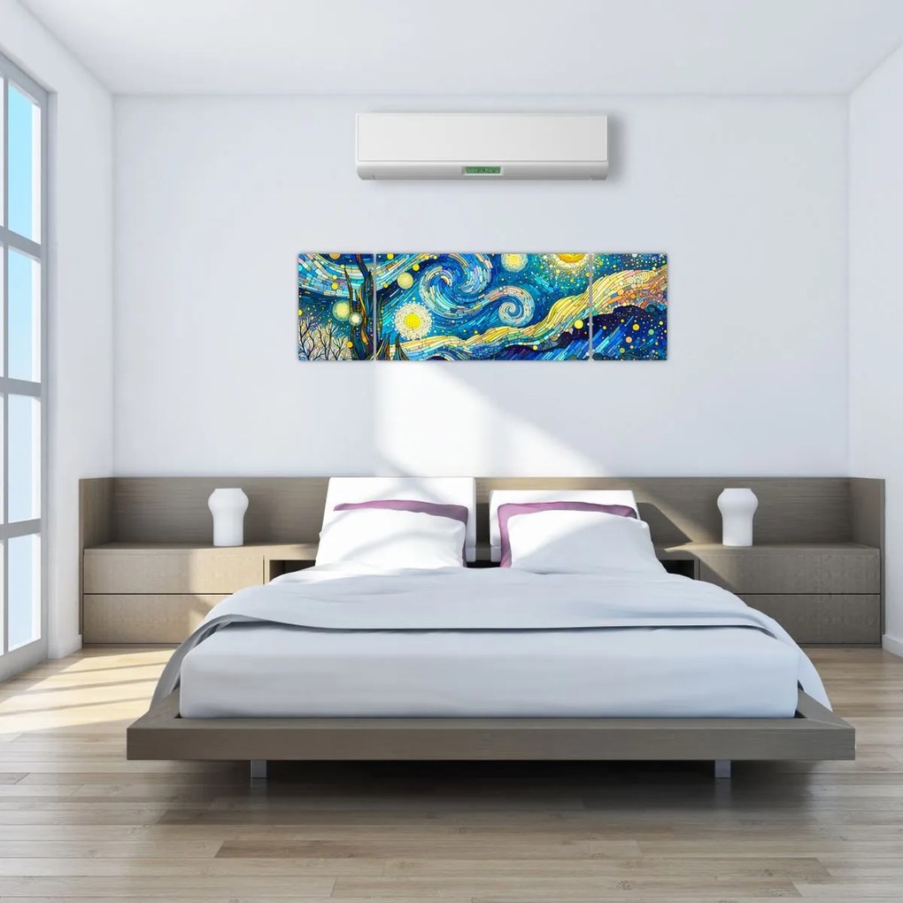 Obraz – Mozaika gwiaździstej nocy (170x50 cm)