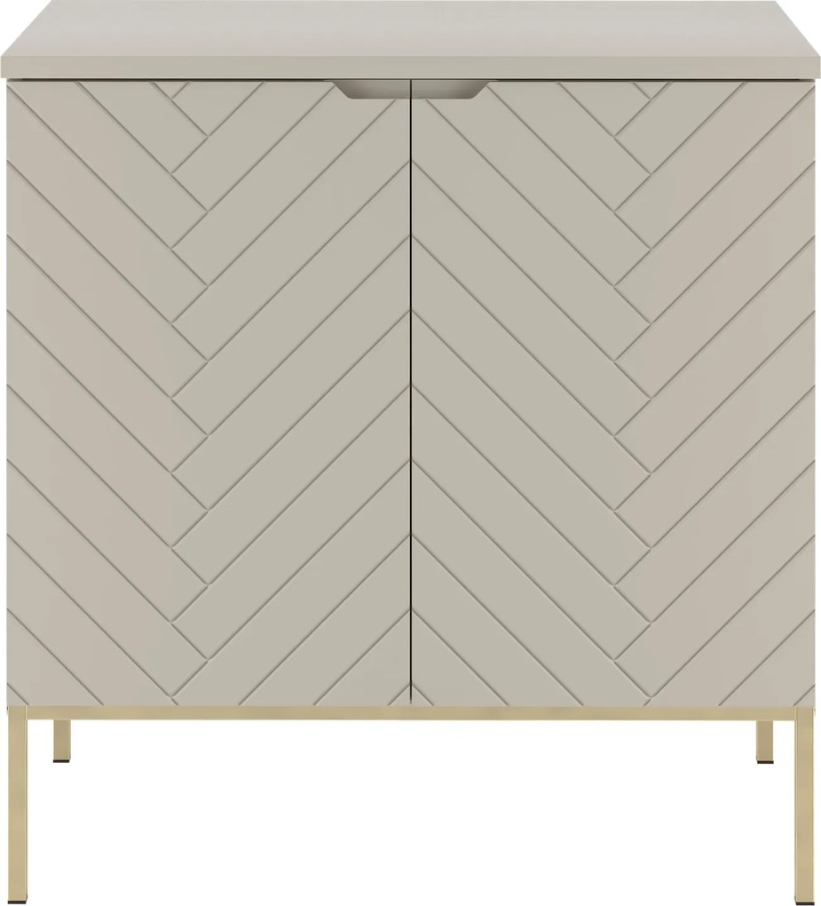 Szafka pod umywalkę nablatową Aspen 08, cashmere/złoty, 80 cm - zestaw 1
