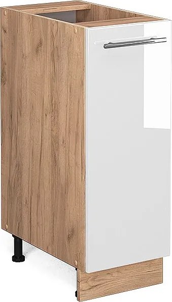 Szafka apteczna biały wysoki połysk 30x51.6x82 fame-line