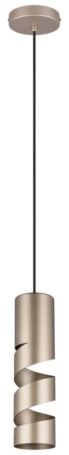 Lampa wisząca w kolorze brązu z metalowym kloszem ø 12 cm Stream – Trio