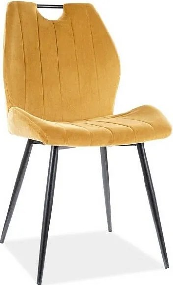 Krzesło tapicerowane ARCO VELVET curry