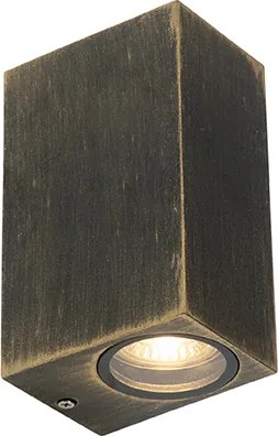 Nowoczesna lampa ścienna antyczne złoto 2-światła IP44 - Baleno