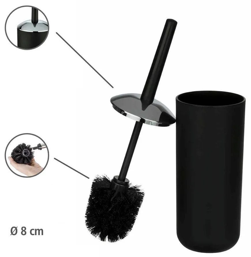 Pojemnik na szczotkę BRASIL BLACK + szczotka WC, WENKO