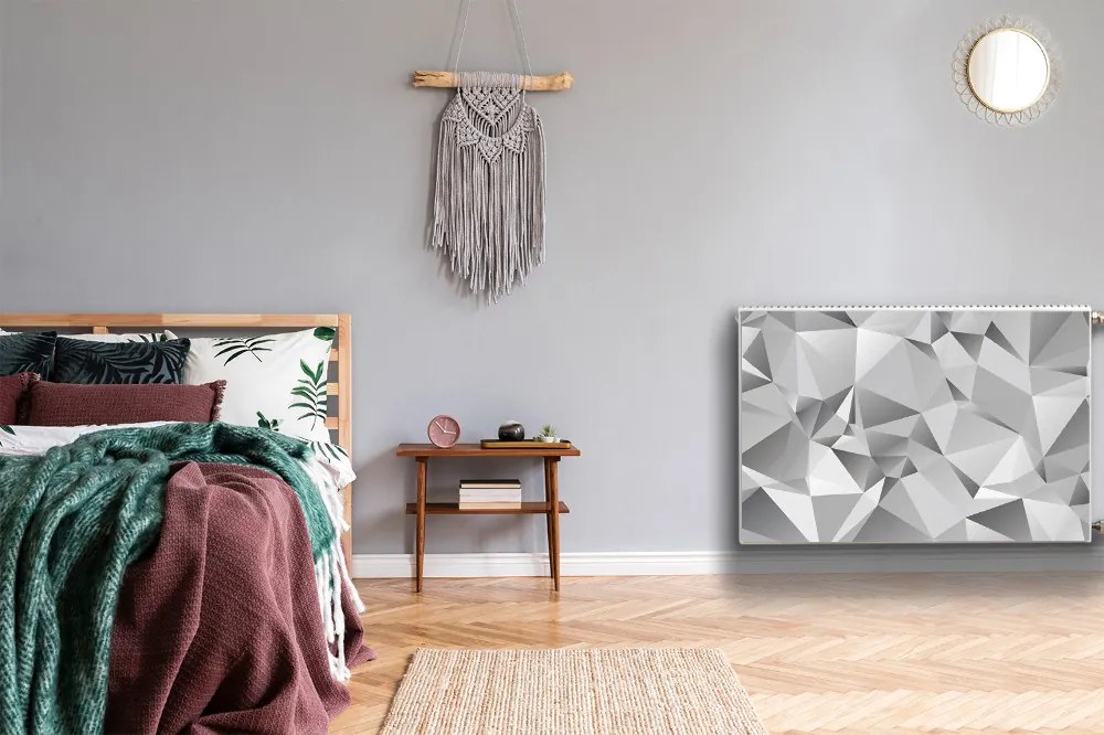 Mata magnesowa na kaloryfer Abstrakcja szara