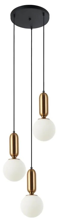 ITALUX PND-02340-3S-BRO - Lampa wisząca ALDEVA 3xE27/40W/230V czarno-brązowa