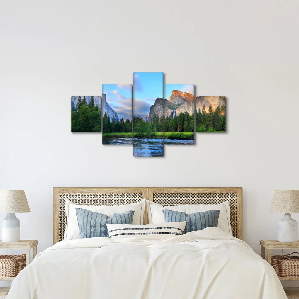 Obraz dzikiego górskiego krajobrazu (125x70 cm)