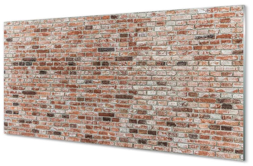 Szklany Panel Cegła mur vintage